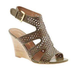 Franco Sarto Womens Gavel Saddle Tan Wedges 7.5